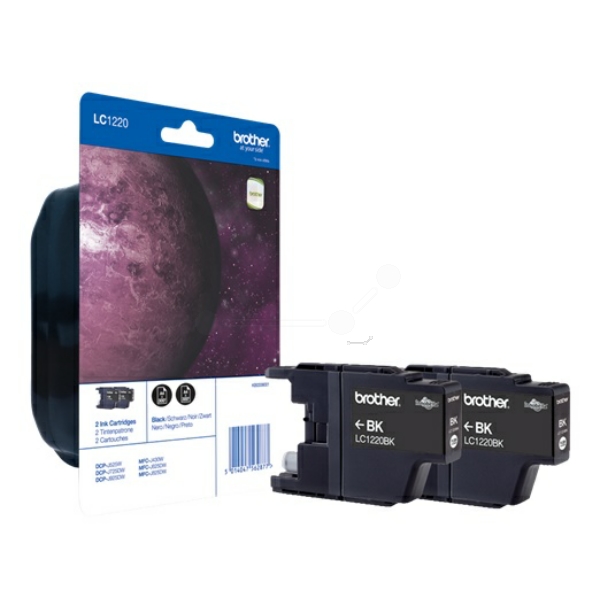 Tinte / Brother - LC-1220 BK BP2DR - Doppelpack