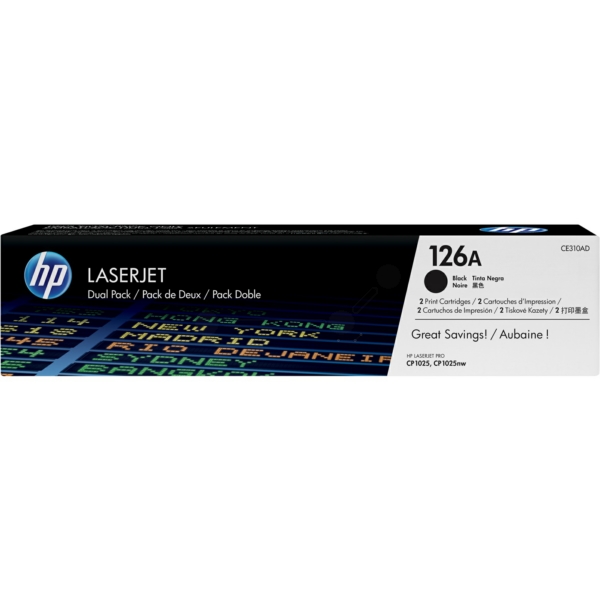 Toner / HP - CE310AD / 126A - Doppelpack