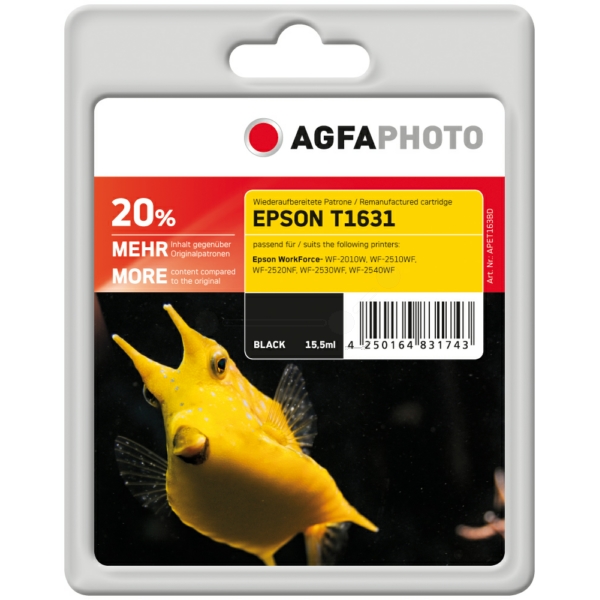 Tinte / AgfaPhoto - APET163BD ersetzt C13T16314010 / 16XL
