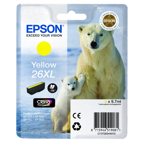 Tinte / Epson - C13T26344012 / 26XL