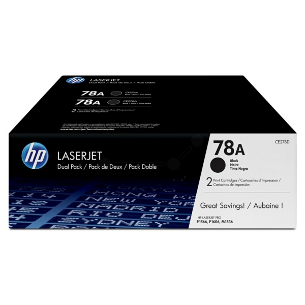 Toner / HP - CE278AD / 78A - Doppelpack