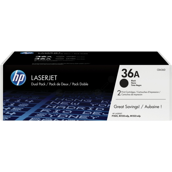 Toner / HP - CB436AD / 36A - Doppelpack