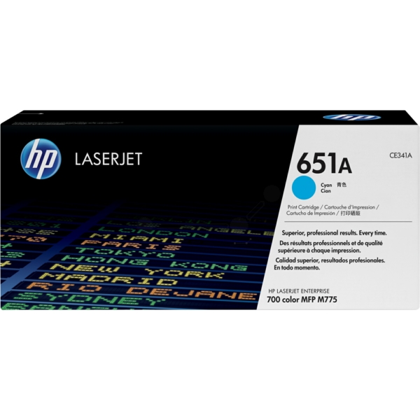 Toner / HP - CE341A / 651A