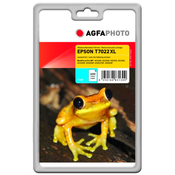 Tinte / AgfaPhoto - APET702CD ersetzt C13T70224010 / T7022