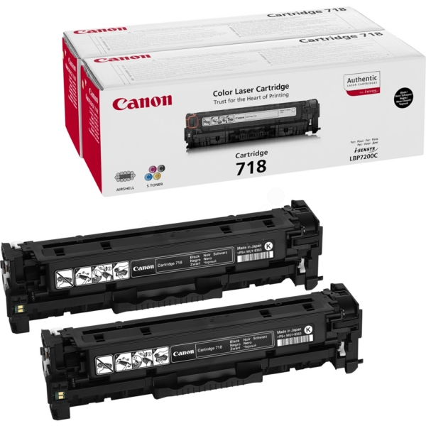 Toner / Canon - 2662B005 / 718BKVP - Doppelpack