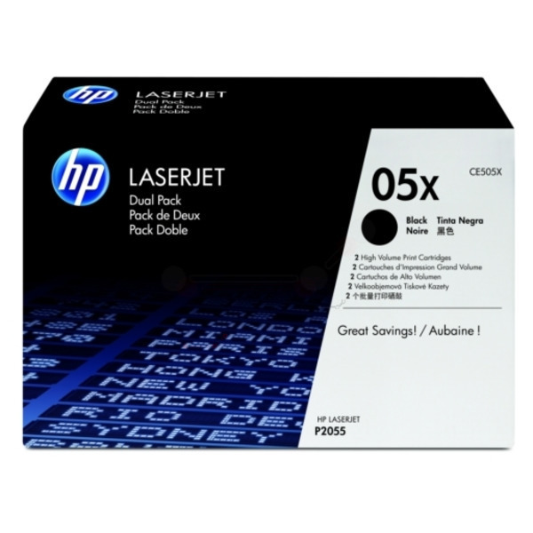 Toner / HP - CE505XD / 05XD - Doppelpack