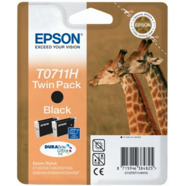 Tinte / Epson - C13T07114H10 / T0711H - Doppelpack