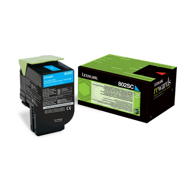 Toner / Lexmark - 80C2SC0 / 802SC