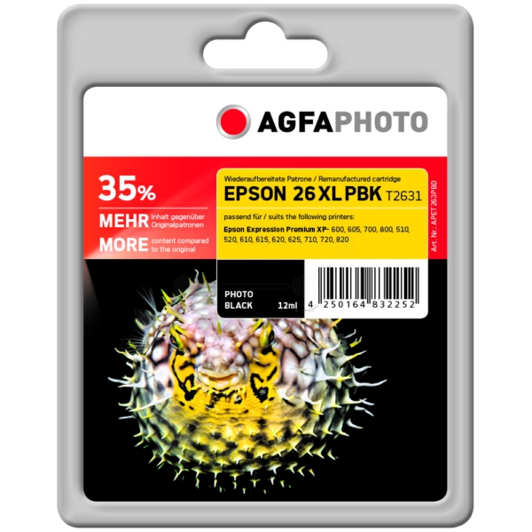 Tinte / AgfaPhoto - APET263PBD ersetzt C13T26314010 / 26XL