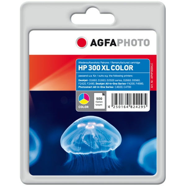Druckkopfpatrone / AgfaPhoto - APHP300XLC ersetzt CC644EE / 300XL