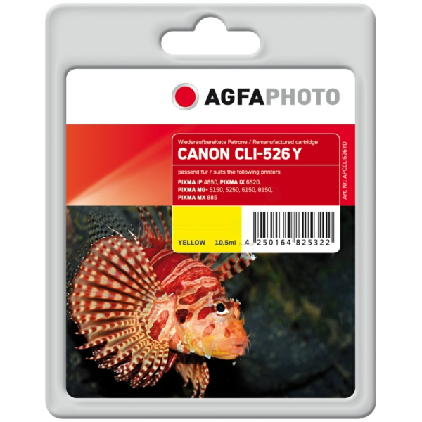 Tinte / AgfaPhoto - APCCLI526YD ersetzt 4543B001 / CLI-526Y