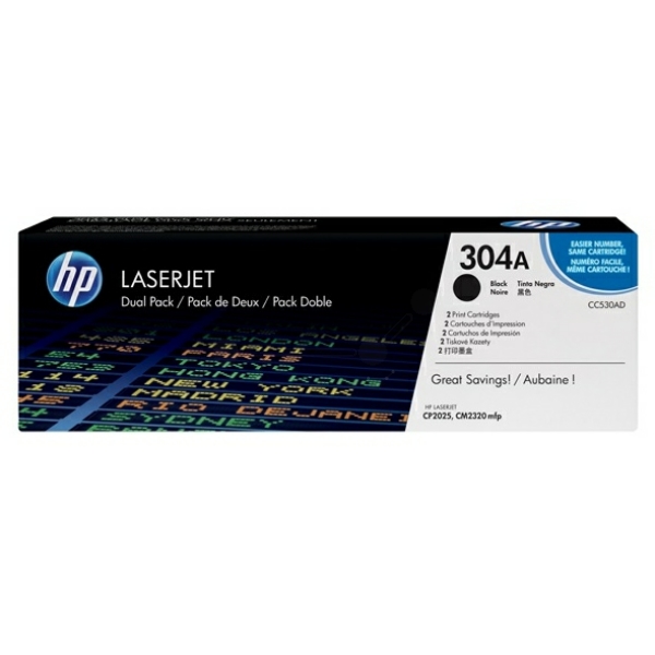 Toner / HP - CC530AD / 304A - Doppelpack