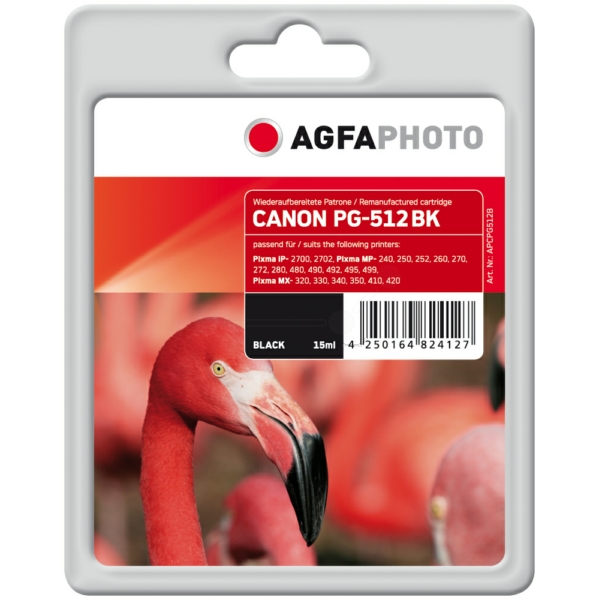 Druckkopfpatrone / AgfaPhoto - APCPG512B ersetzt 2969B001 / PG-512