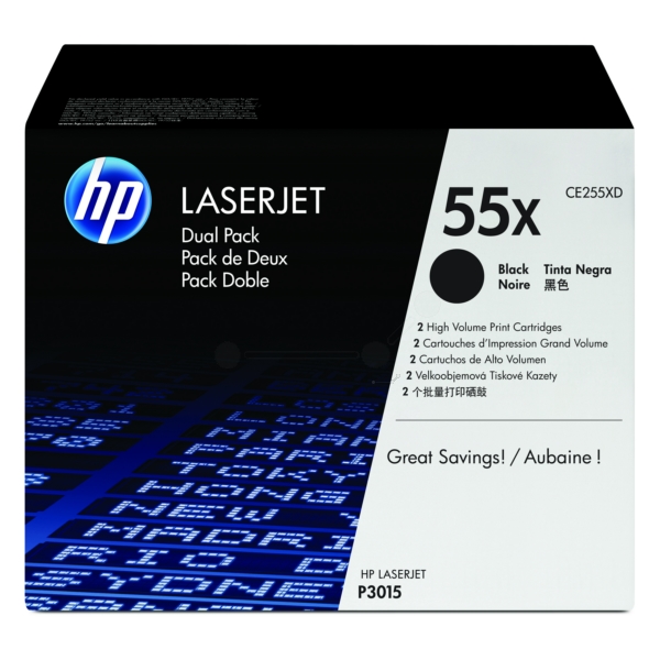 Toner / HP - CE255XD / 55X - Doppelpack