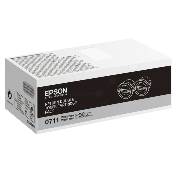 Toner / Epson - C13S050711 / 0710 - Doppelpack