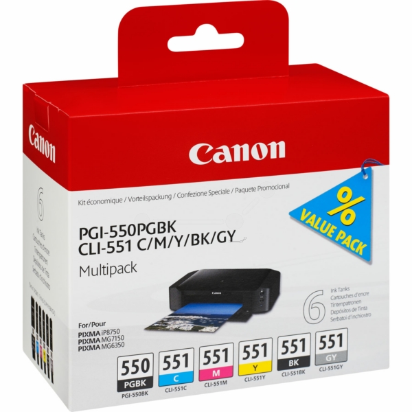 Tinte / Canon - 6496B005 / PGI-550CLI551