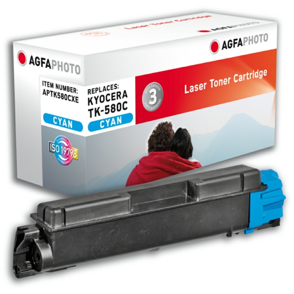 Toner / AgfaPhoto - APTK580CXE ersetzt 1T02KTCNL0 / TK-580C