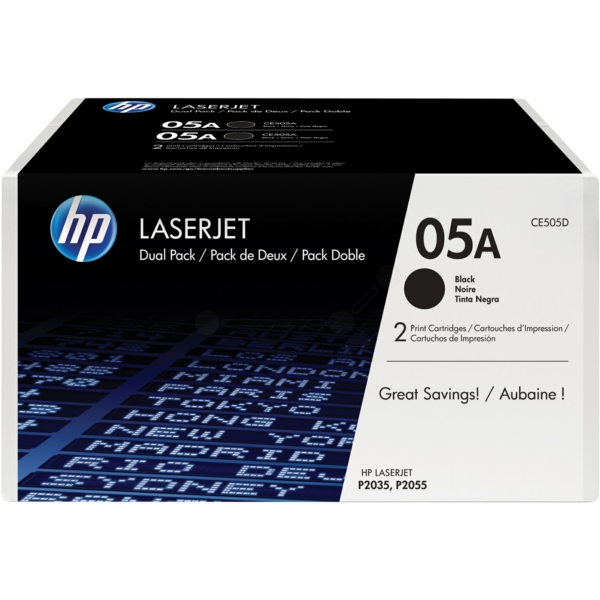 Toner / HP - CE505D / 05A - Doppelpack