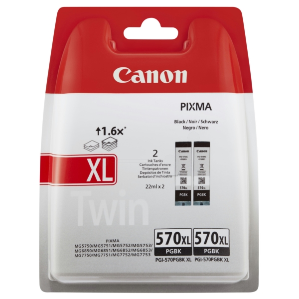 Tinte / Canon - 0318C007 / PGI-570PGBKXL - Doppelpack